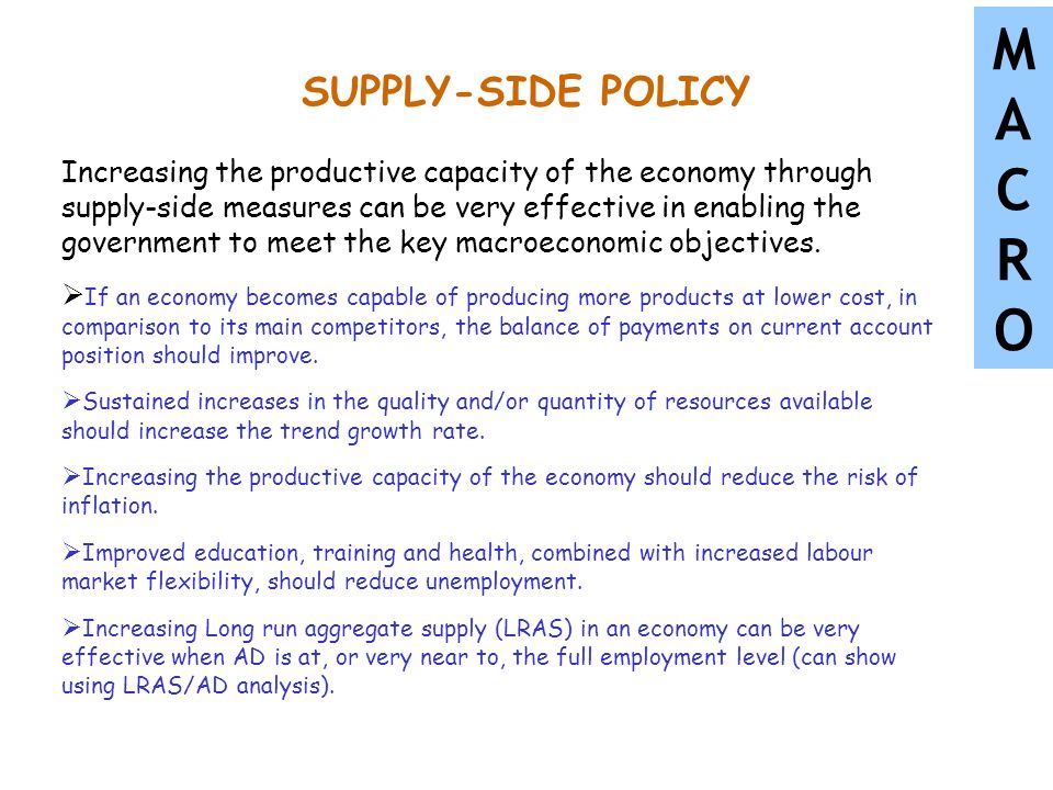 Unemployment and supply side policy in the uk